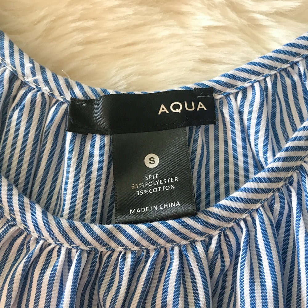 AQUA side tie dress - Picture 3 of 5